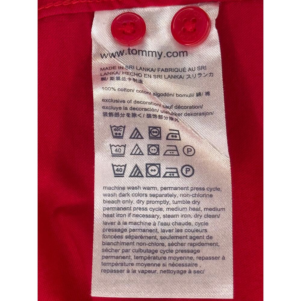 Tommy Hilfiger Red Button Classic Fit Long Sleeve Large Shirt - Picture 4 of 4